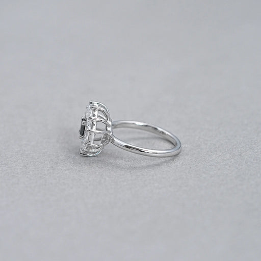 Princess Cut Lab Diamond Halo Dutch Marquise Ring Rings