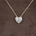 Heart Cut Lab Diamond Solitaire Bezel Pendant Necklaces