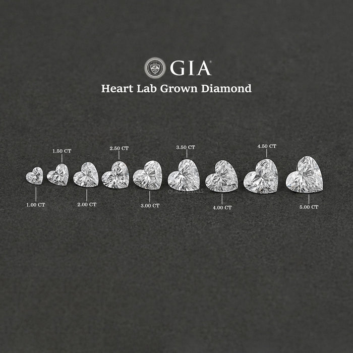 Heart Cut Lab Grown Diamond - Certified GIA Certified Diamond Loose