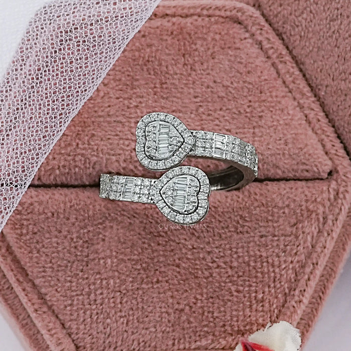 Lab Diamond Cluster Set Bypass Ring