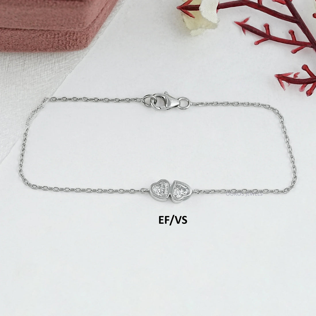 Toi Et Moi Bezel Set Lab Diamond Bracelet Bracelet