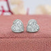 Heart Cut Lab Diamond Milgrain Set Earrings Earrings