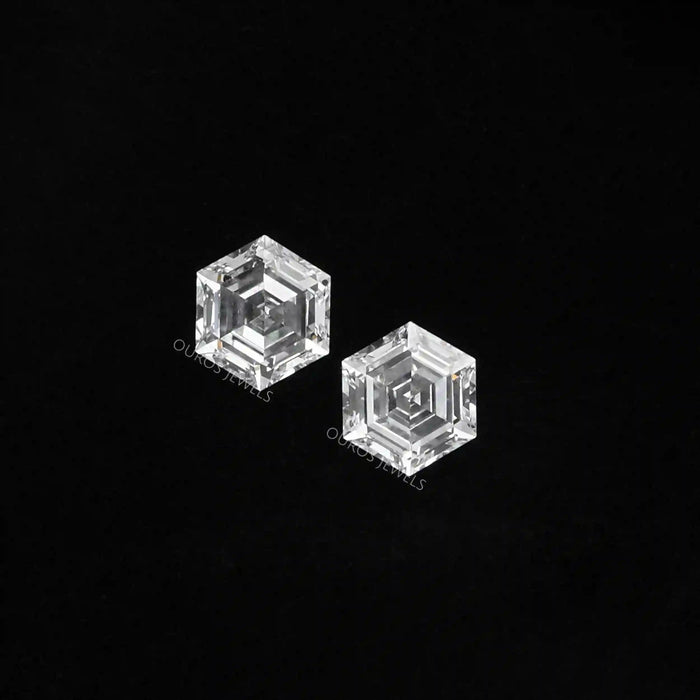 Hexagon Cut Lab Diamond Pair Loose