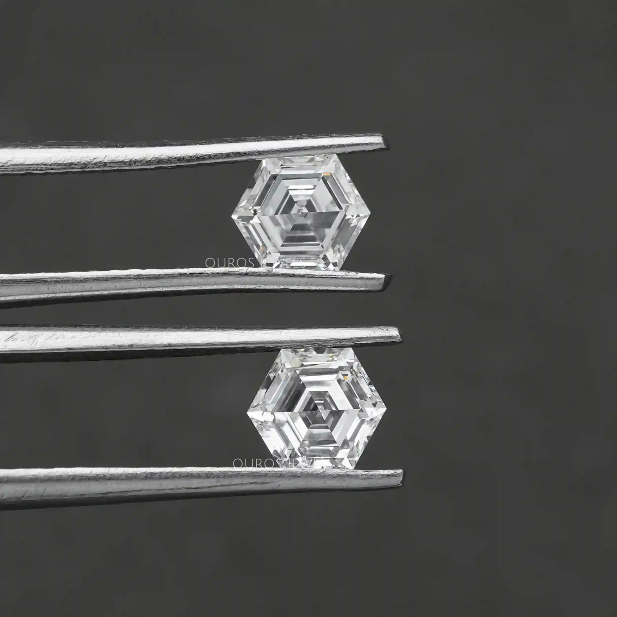 Hexagon Cut Lab Diamond Pair Loose