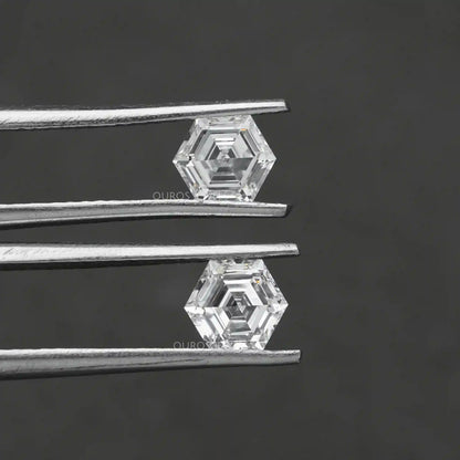 Hexagon Cut Lab Diamond Pair Loose