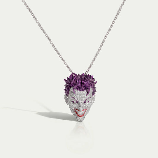 Round Lab Diamond Hip Hop Joker Pendant
