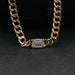 Emerald Cut Cuban Link Necklace For Men's Necklaces