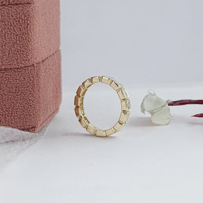 Radiant Lab Diamond Bezel Set Wedding Band