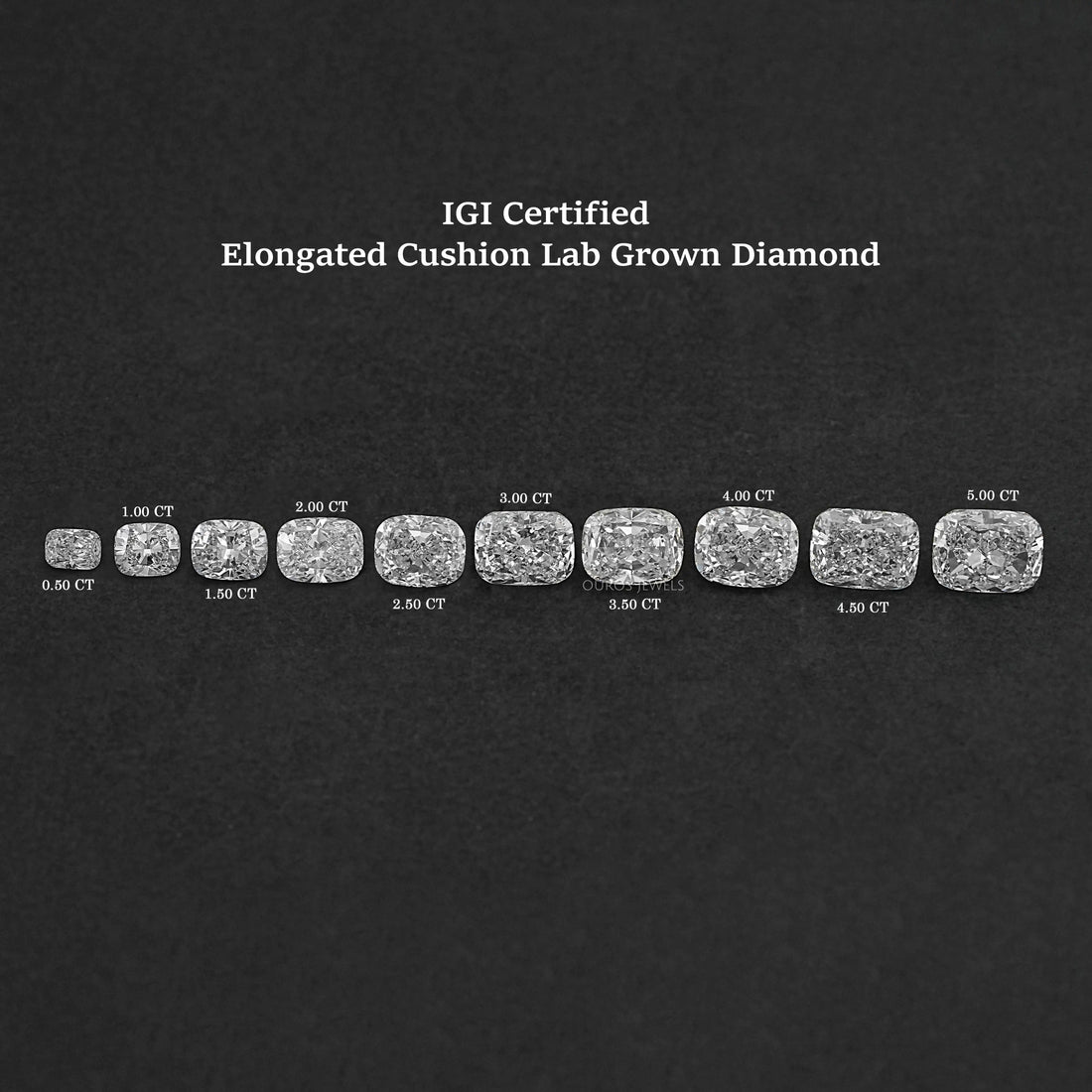 Certified Elongated Cushion Cut Lab Grown Diamond Loose
