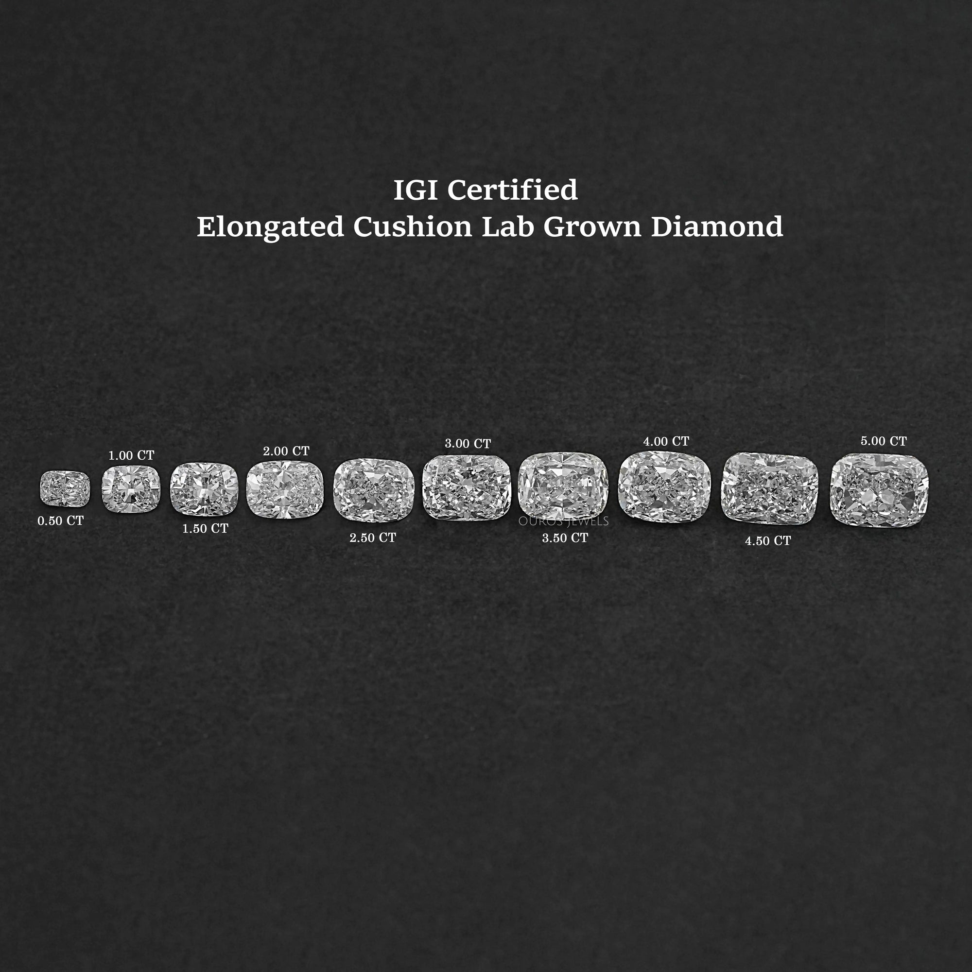 Certified Elongated Cushion Cut Lab Grown Diamond Loose