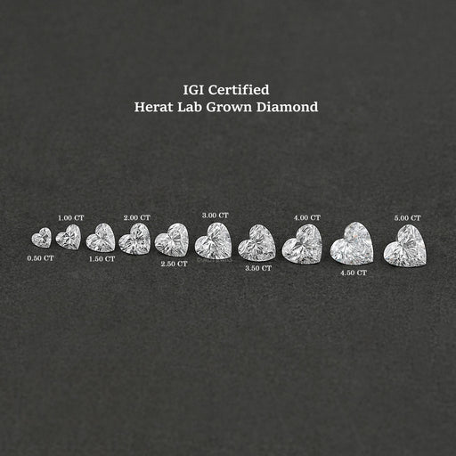 Heart Cut Lab Grown Diamond - Certified IGI Certified Diamond Loose