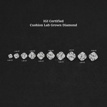 Certified Cushion Cut Lab Grown Diamond