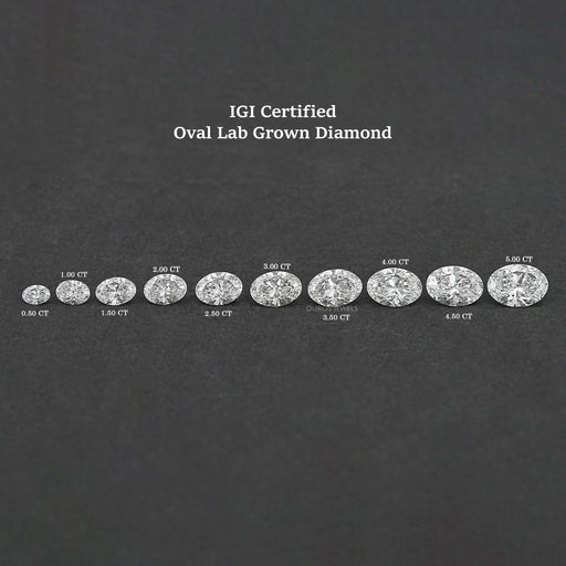 Oval Cut Lab Grown Certified Diamond IGI Certified Diamond Loose