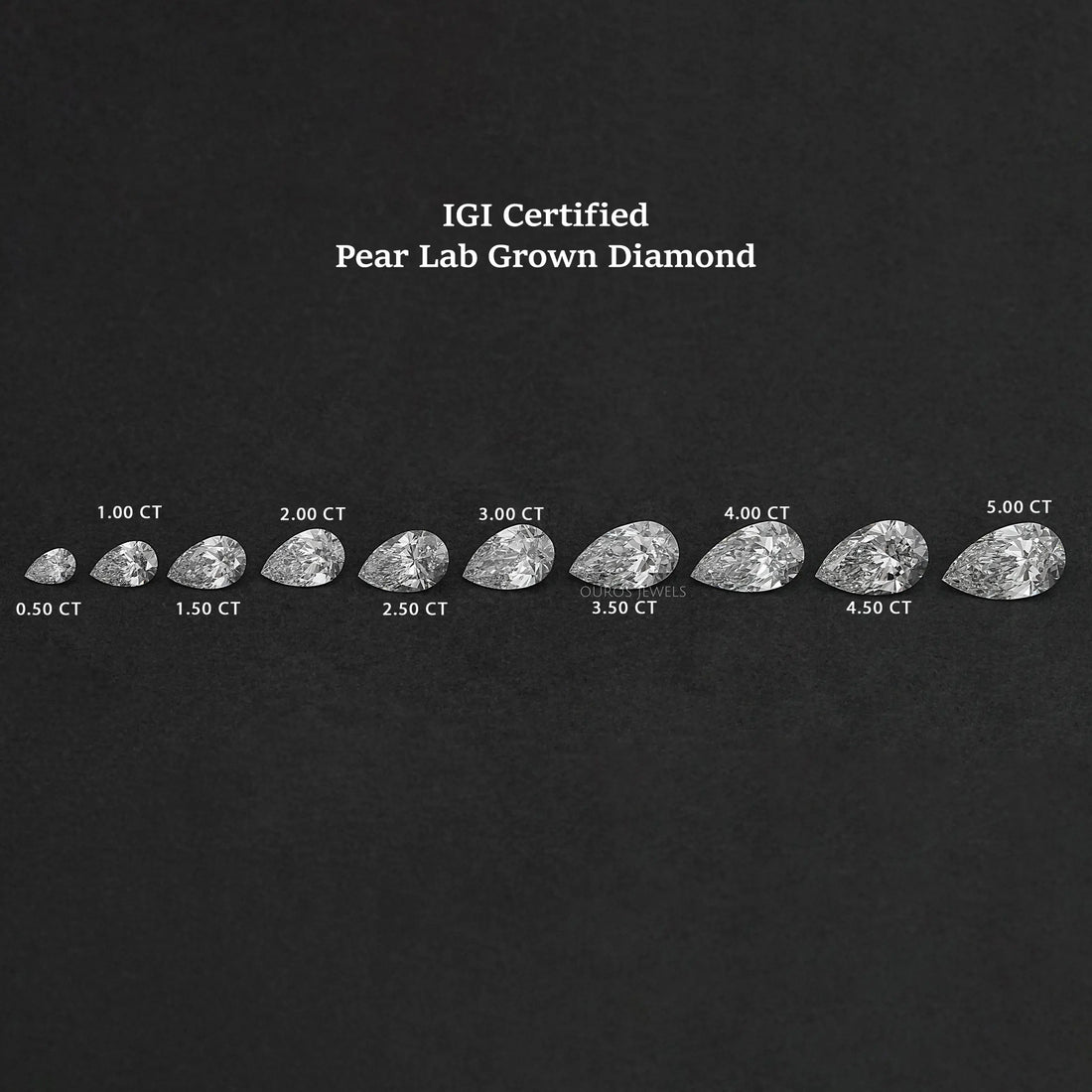 Certified Pear Cut Lab Grown Diamond Loose