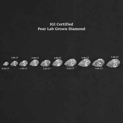 Certified Pear Cut Lab Grown Diamond Loose