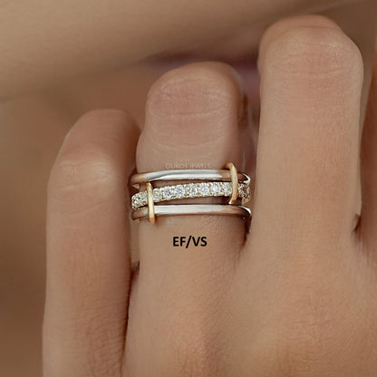 Interlink Round Lab Diamond Band Ring