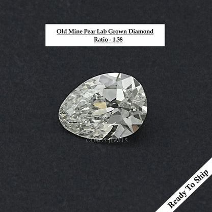 3.53 CT Old Mine Pear Lab Grown Loose diamond Loose