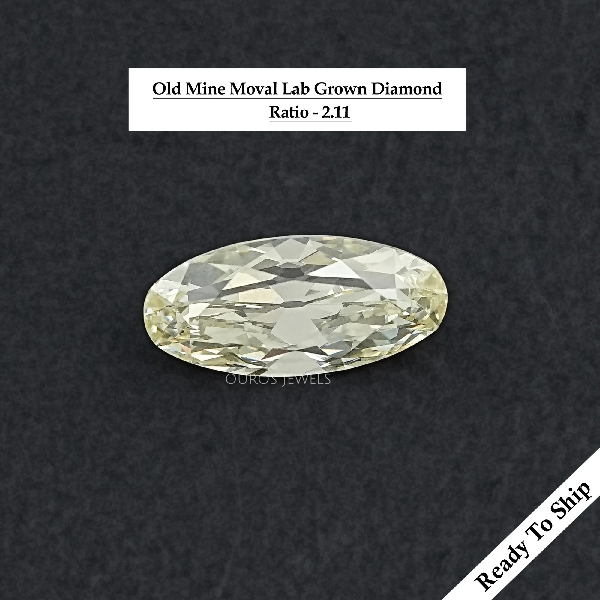 Old Mine Moval Cut Lab Grown Diamond Loose