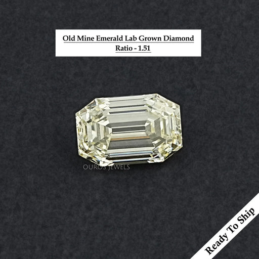 Old Mine Emerald Cut Lab Grown Diamond Loose