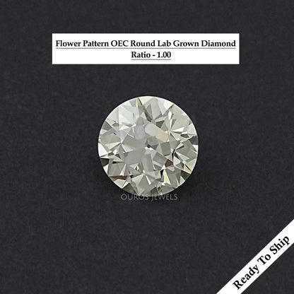 Flower Pattern Old European Round Cut Loose Loose