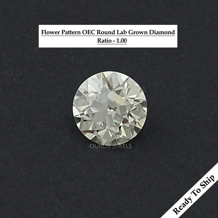 Flower Pattern Old European Round Cut Loose Loose