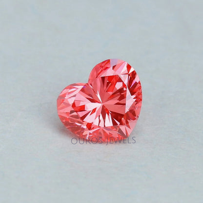 Pink Heart Cut Lab Grown Diamond