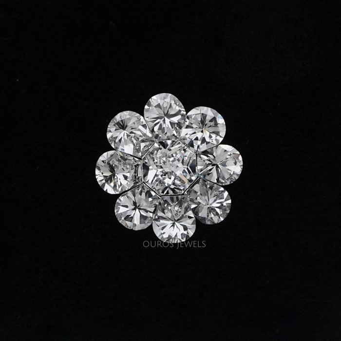 Round Pie Cut Lab Grown Diamond Loose