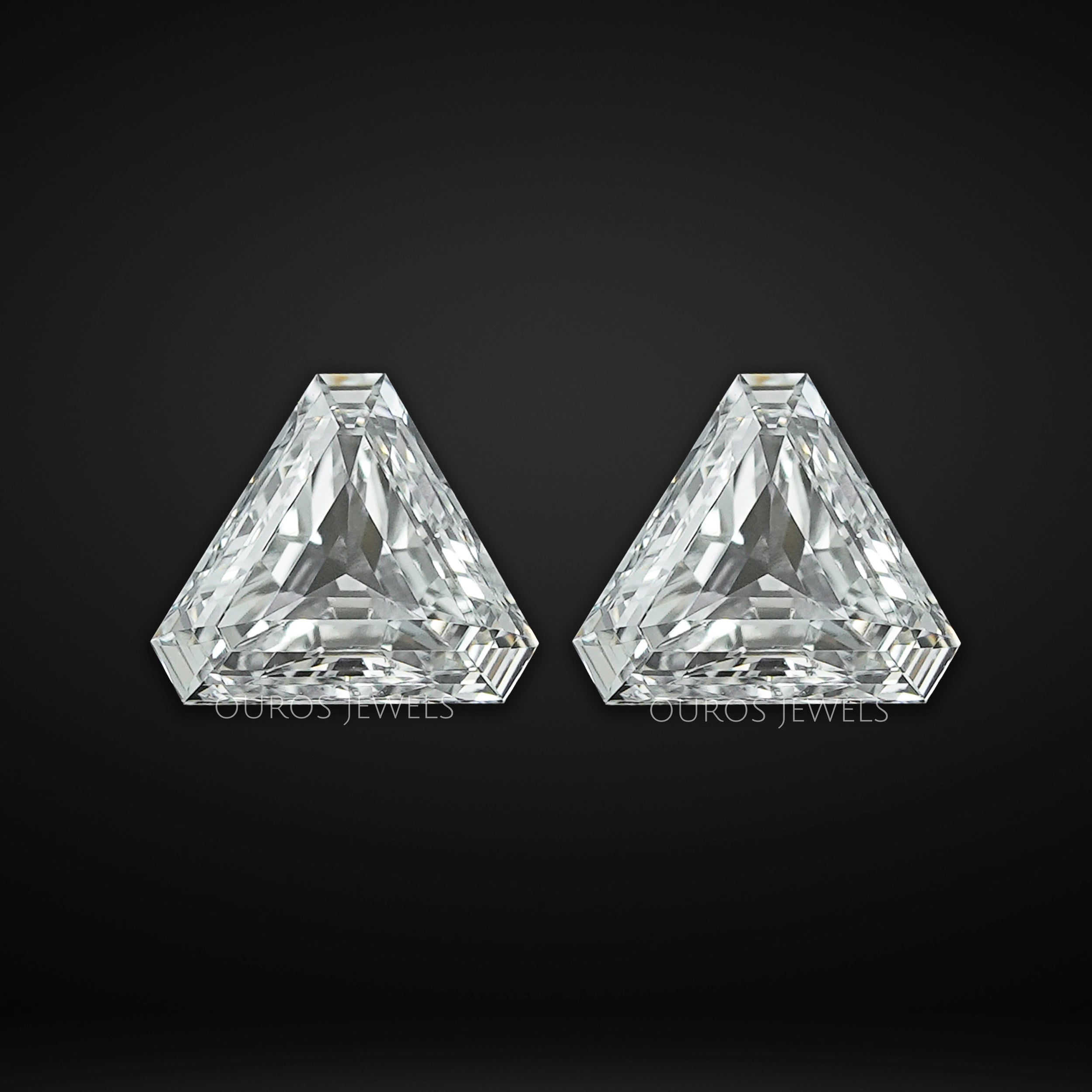 Triangle Lab Diamond Modified Triangle Lab Diamond Matching Pair – Ouros Jewels