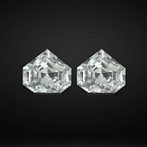 Step Cut Bullet Shape Lab Diamond Matching Pair Loose