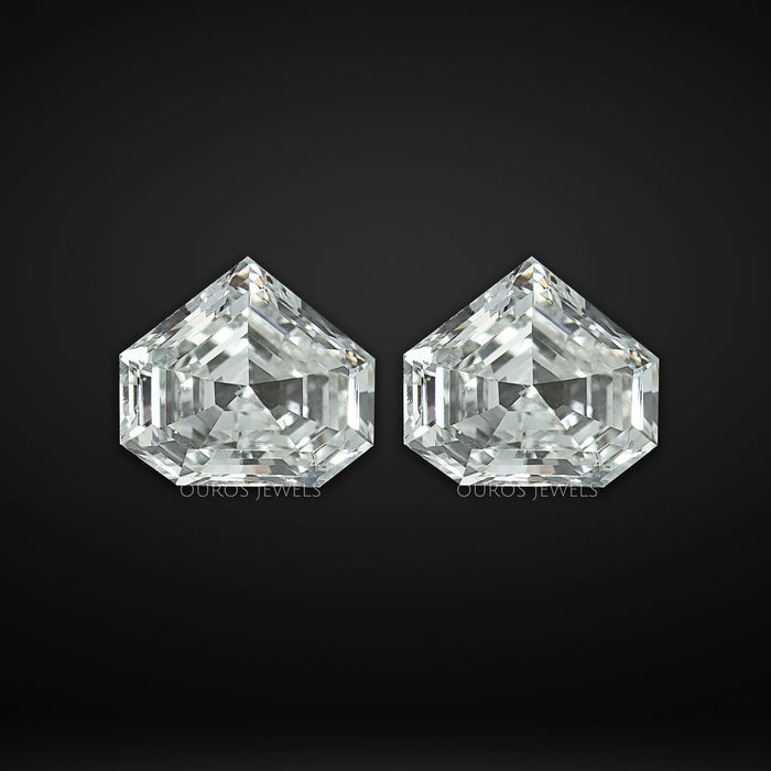 Step Cut Bullet Shape Lab Diamond Matching Pair Loose