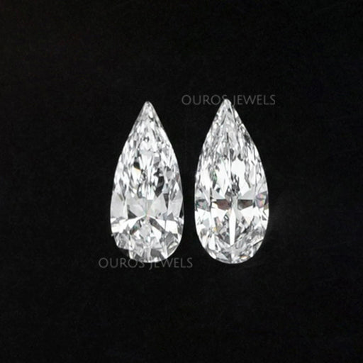 Long Pear Cut Lab Grown Pair Diamond Loose