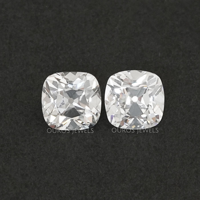 Old Mine Cushion Cut Lab Grown Diamond For Pair Loose