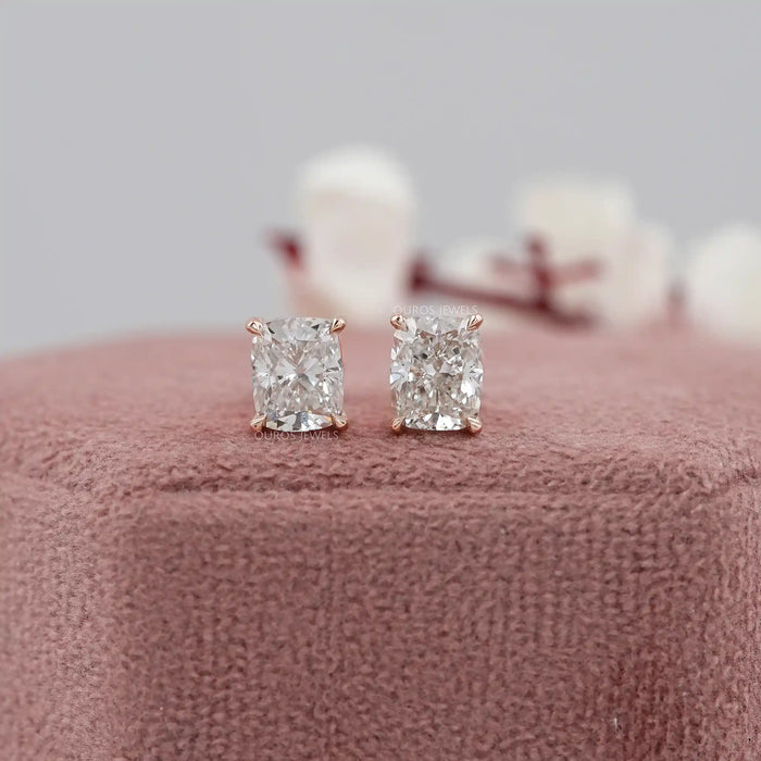 Elongated Cushion Cut Lab Grown Stud Earring