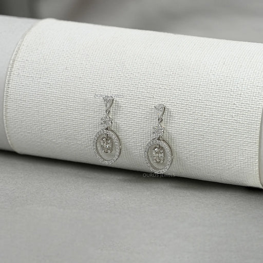 Oval Cut Lab Diamond Drop Earrings Earrings