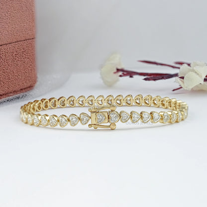 Heart Shape Lab Diamond Bracelet Bracelet