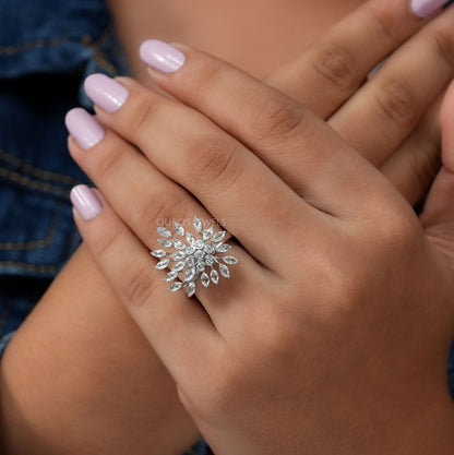 Cluster Lab Diamond Cocktail Ring Ring