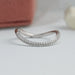 Pave Set Round Lab Diamond Curved Band Ring