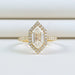 Step Cut Dutch Marquise Diamond Halo Accent Ring Ring