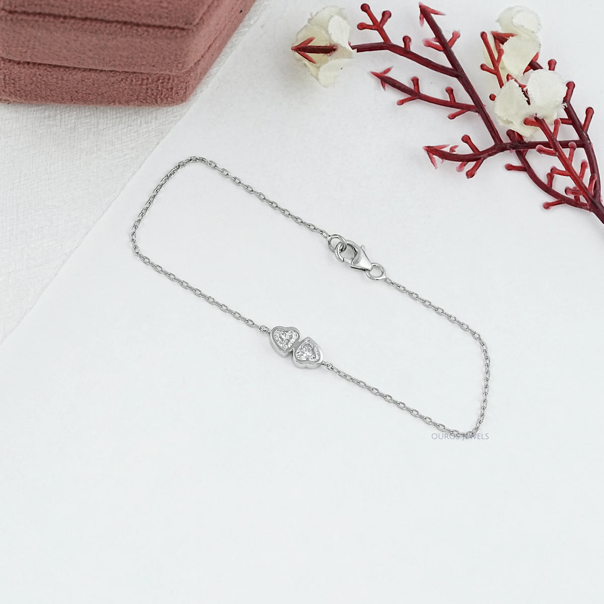 Toi Et Moi Bezel Set Lab Diamond Bracelet Bracelet