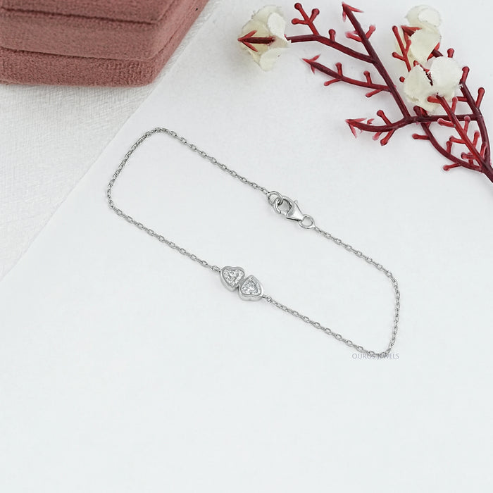 Toi Et Moi Bezel Set Lab Diamond Bracelet Bracelet