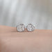 Old Mine Cushion Cut Lab Diamond Milgrain Earrings Earrings