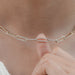 Round Lab Diamond Paperclip Link Necklace Necklaces