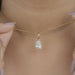 Lab Diamond Pear Cut Solitaire Pendant Necklaces