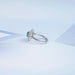 Lab Green Cushion Shape Halo Gemstone Ring Ring
