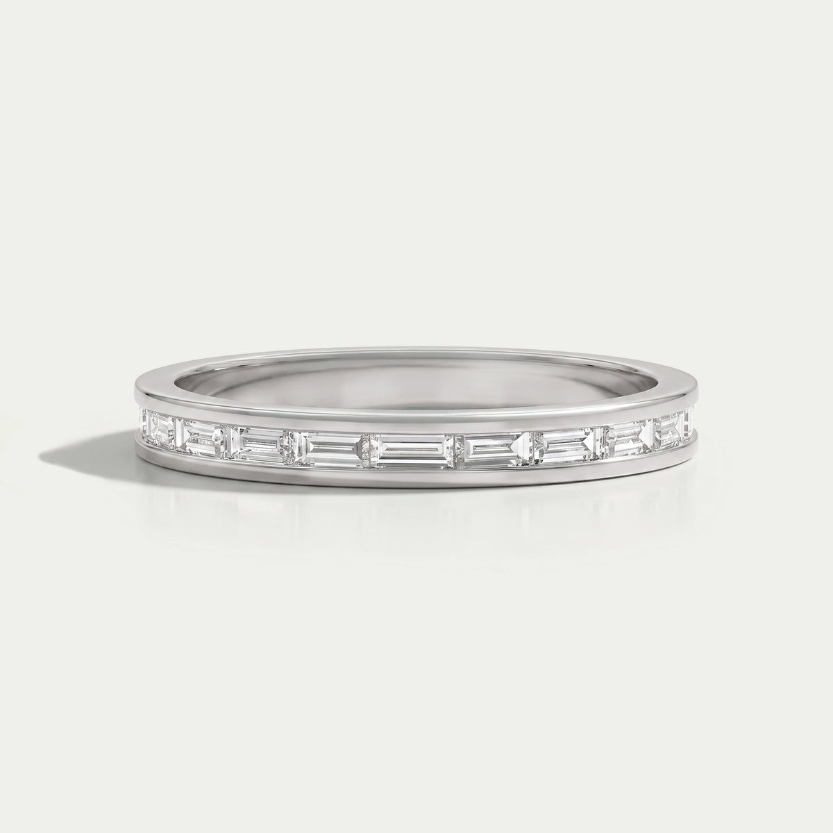 Channel Set Baguette Diamond Wedding Band Ring