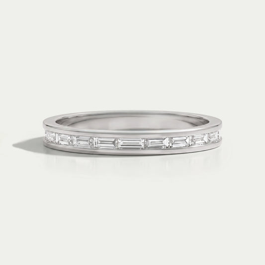 Channel Set Baguette Diamond Wedding Band Ring