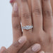 Five Stone Asscher Diamond Engagement Ring