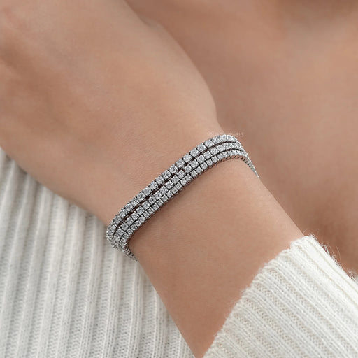 Round Cut Lab Grown Diamond Tennis Bracelet - 3.00 | 4.00 TCW Bracelet