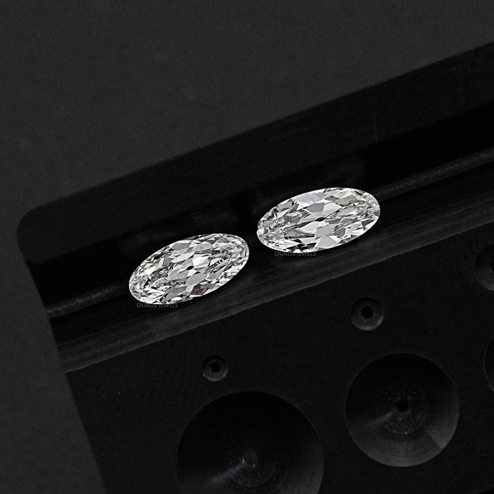 Old Mine Moval Cut Lab Diamond Matching Pair Loose