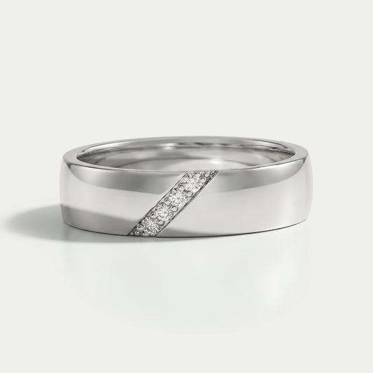 Lab Grown Round Diamond Men's Band Ring